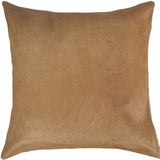 18" Black Cowhide Throw Pillow