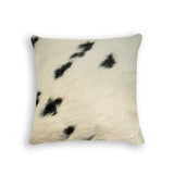 18" Black and White Cowhide Throw Pillow