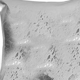 18" Silver Cowhide Throw Pillow