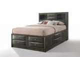 Solid Wood Queen Brown and Black 10 Bed