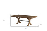 64" Brown Solid Wood Removable Leaf Dining Table