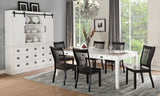 78" White Solid Wood Dining Table