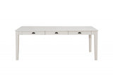 78" White Solid Wood Dining Table