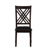 18" X 22" X 41" 2Pc Black And Espresso Side Chair