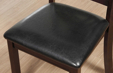 18" X 22" X 41" 2Pc Black And Espresso Side Chair