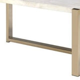 43" X 26" X 18" Chrome And White Metal Tube Coffee Table