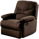 34.65" X 35.04" X 39.76" Chocolate Upholstered Motion Recliner