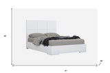 White Contemporary King Bed Frame