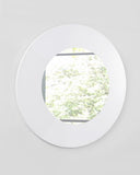 White Round Accent Mirror