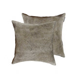 18 X 18 Tan Cowhide Throw Pillow