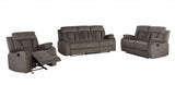 40" Modern Brown Fabric Loveseat