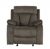 40" Modern Brown Fabric Loveseat