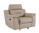 41" Beige Fascinating Leather Reclining Chair