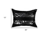 12 X 20 Chocolate Cowhide Throw Pillow