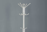 19" X 19" X 70" White  Metal  Coat Rack