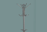 19" X 19" X 70" Silver  Metal  Coat Rack