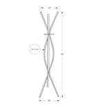 12" X 18" X 72" Silver  Metal  Coat Rack