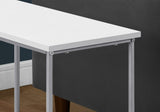 24" White And Silver Console Table With Storage