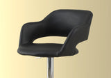 " Black And Silver Metal Low Back Bar Height Bar Chair