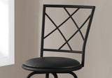 Set of Two 28" Black Metal Bar Chairs