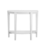 33" White End Table With Shelf