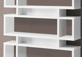 55" White Wood Floating Bookcase