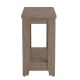 22" Black And Gray End Table With Shelf