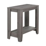 22" Black And Gray End Table With Shelf