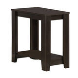 22" Black And Gray End Table With Shelf