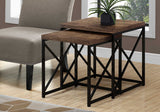 41" Black And Gray Nested Tables