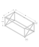 44" Clear And Gold Glass And Iron Coffee Table
