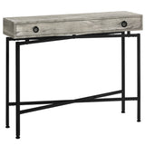 43" Brown And Black Cross Leg Console Table
