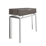 23" Silver And Gray End Table With Drawer