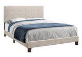 64.25" X 85.25" X 45" Grey Linen - Queen Size Bed