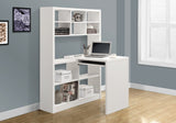 38" White Solid Manufactured Wood L Shape Computer Desk