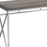 24" Taupe and Silver Computer Desk