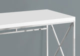 24" White and Silver Computer Desk