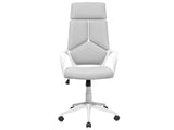 Gray Fabric Tufted Seat Swivel Adjustable Executive Chair Fabric Back Plastic Frame