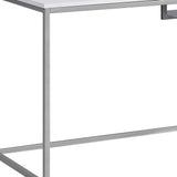 22" White and Silver Computer Desk