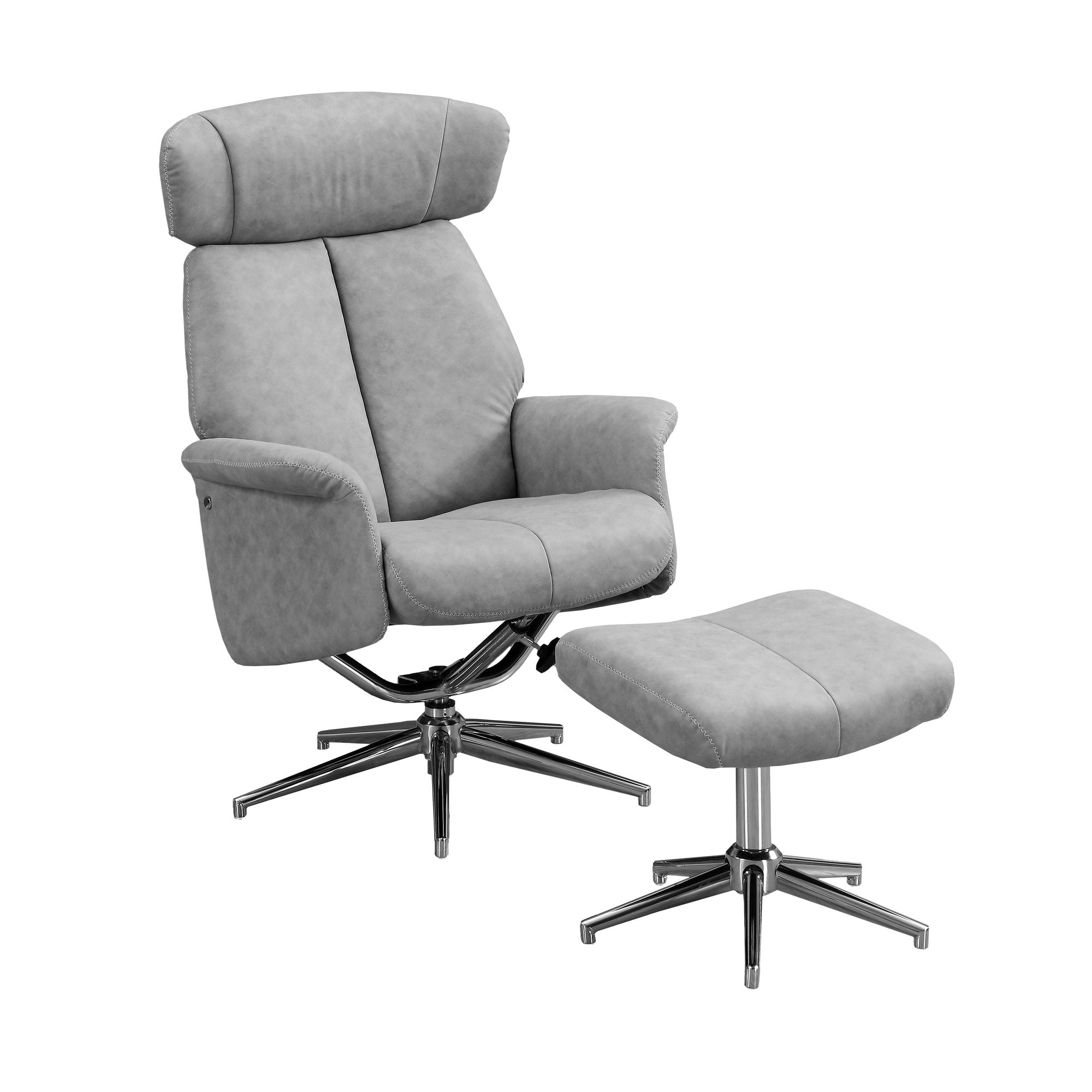 Gray Fabric Tufted Seat Swivel Adjustable Task Chair Fabric Back Steel Frame