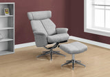 Gray Fabric Tufted Seat Swivel Adjustable Task Chair Fabric Back Steel Frame