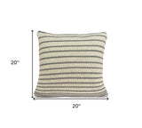 20" X 7" X 20" Stunning Transitional Tan Pillow Cover With Poly Insert