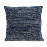 20" Blue Woven Cotton Blend Throw Pillow