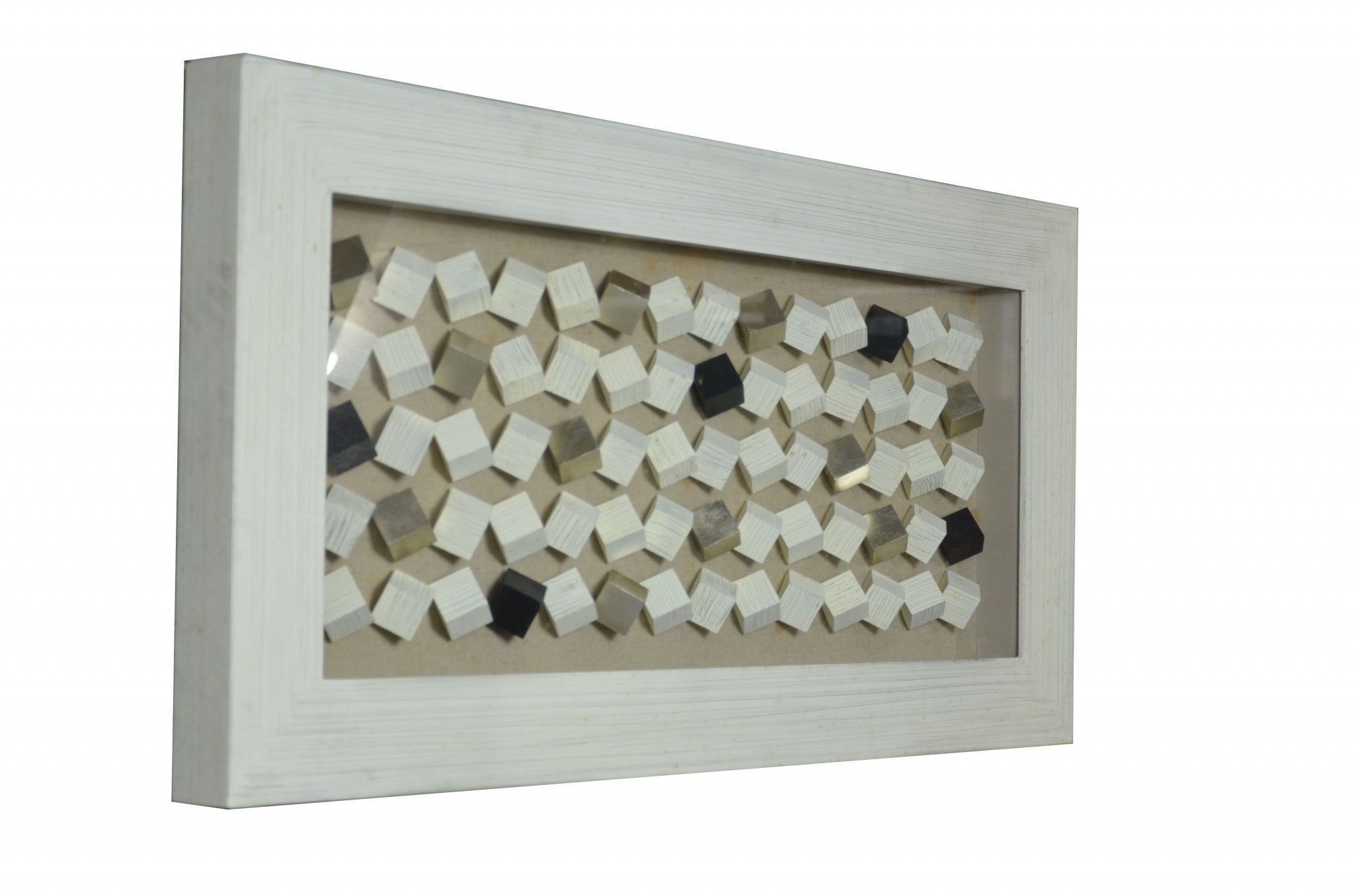 Grey Wood And Glass - Shadow Box