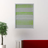 Fun White And Green Stripes Shadow Box Wall Art