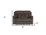 40" Modern Brown Fabric Loveseat