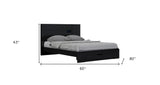 60" X 80"  X 43" 4Pc Queen Modern Black High Gloss Bedroom Set