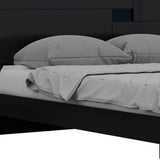 60" X 80"  X 43" 4Pc Queen Modern Black High Gloss Bedroom Set