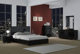 Solid Wood King Black Bed