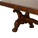 46" Dark Brown Solid Wood Dining Table